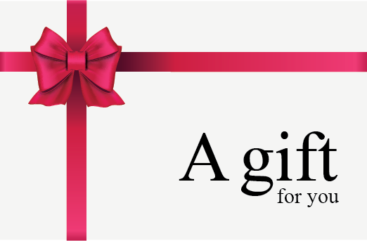 Gift card design with red bow