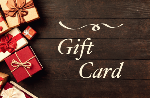Gift card design wood background wrapped gifts