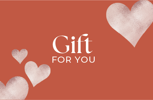 Gift card design red background white hearts