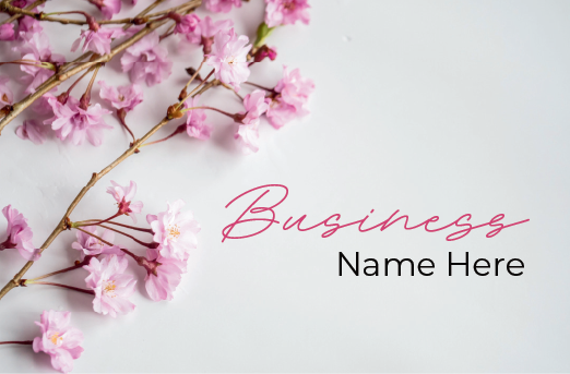 Gift card design pink cherry blossoms