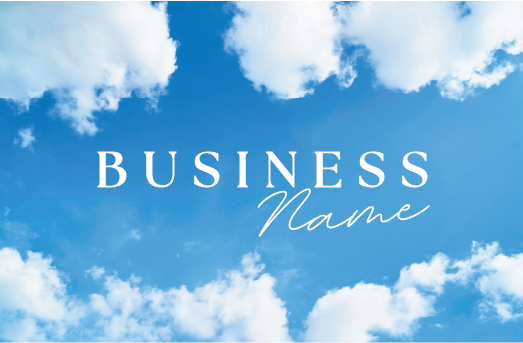 Gift card design blue skies white clouds
