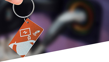 image showing PVC key tags with rfid