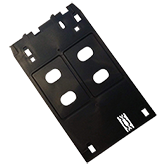 Image of a tray for a Canon J printer that accommodates two CR80 cards