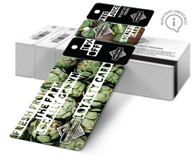 Card & 3 Key Tag Combo. Magnetic strip available. Food Market, Farmer's Market Loyalty Card