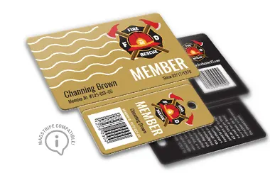Single Shopper, Card and Key Tag. Fire Fighter Member Card
