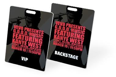 Event passes, access cards and ID badges of all sizes custom printed by CardPrinting.com