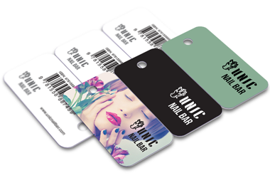 Three-up Key Tags. Nail Bar, Salon key tag