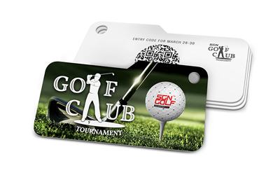 Tabbed Key Tag. Golf Club Tournament Key Tag