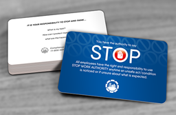 Stop Work Authority Cards